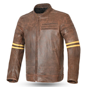 Chaqueta Piel Royal Rider Vintage Marron/Beige